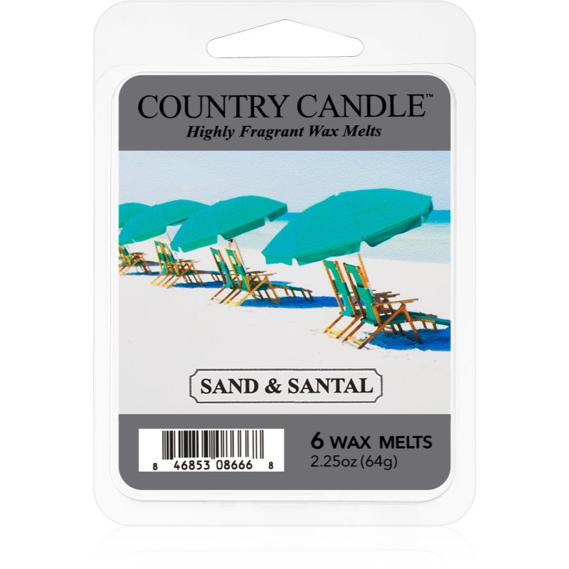 Country Candle Sand & Santal ceară pentru aromatizator 64 g