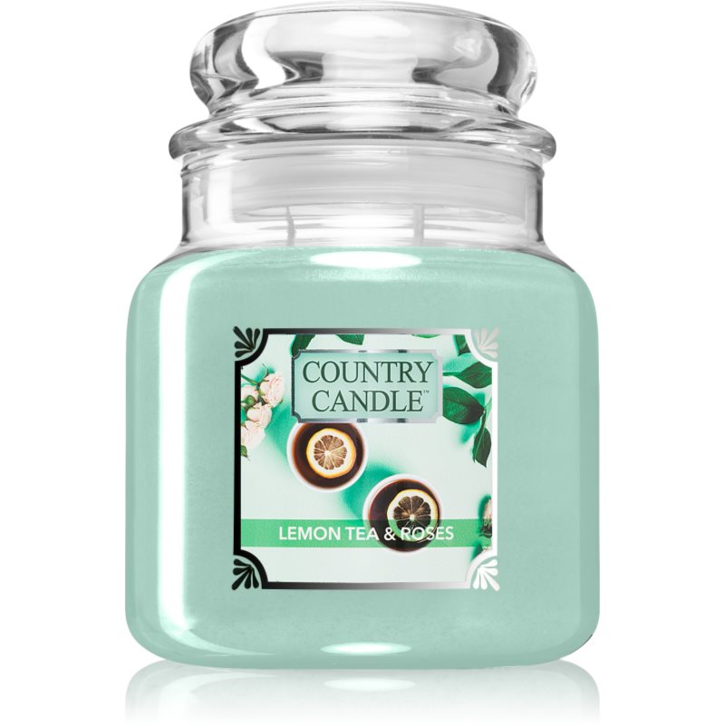 Country Candle Lemon Tea & Roses lumânare parfumată 510 g