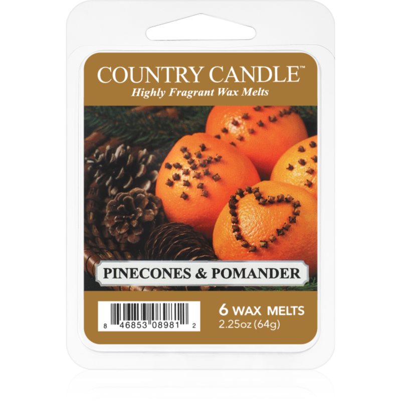 Country Candle Pinecone & Pomander ceară pentru aromatizator 64 g