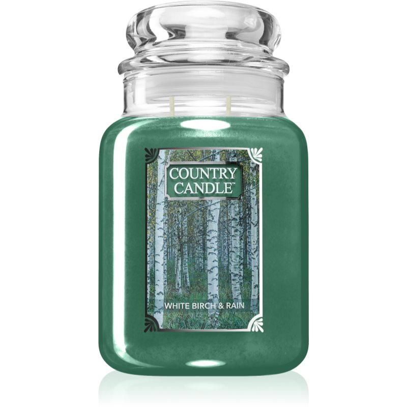 Country Candle White Birch & Rain lumânare parfumată 737 g