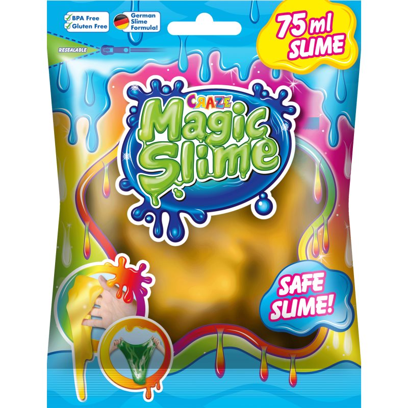Craze Magic Slime gelatină slime colorată Gold 75 ml