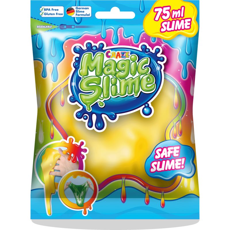 Craze Magic Slime gelatină slime colorată Yellow 75 ml
