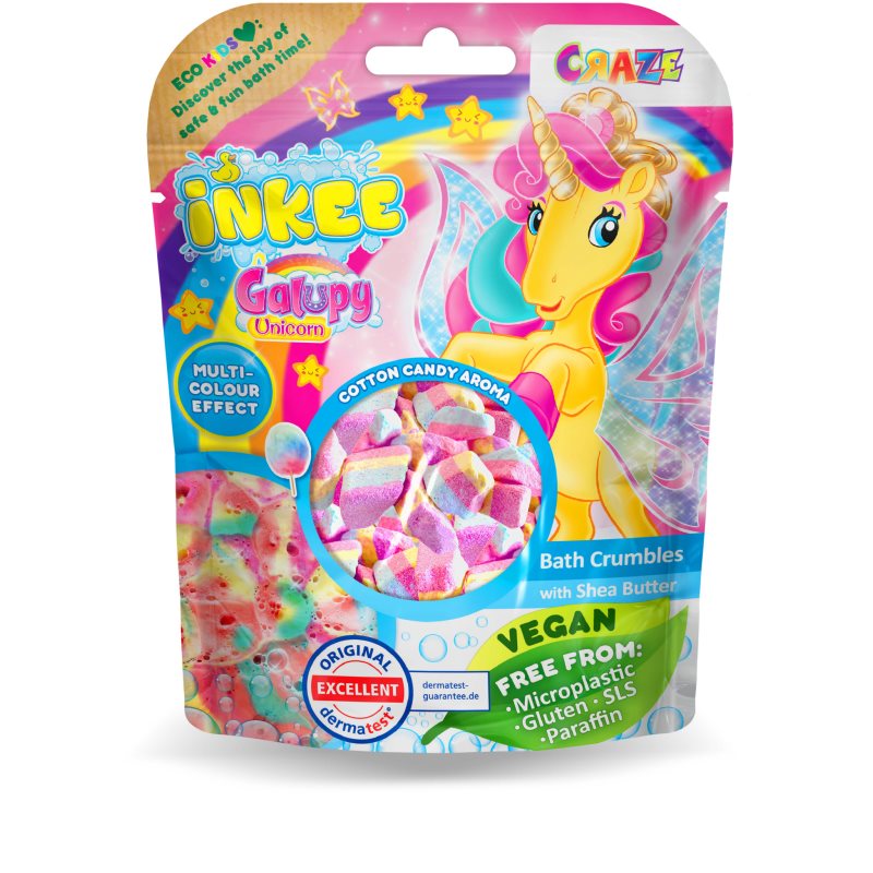 Craze INKEE Galupy Unicorn fulgi de baie pentru copii 100 g