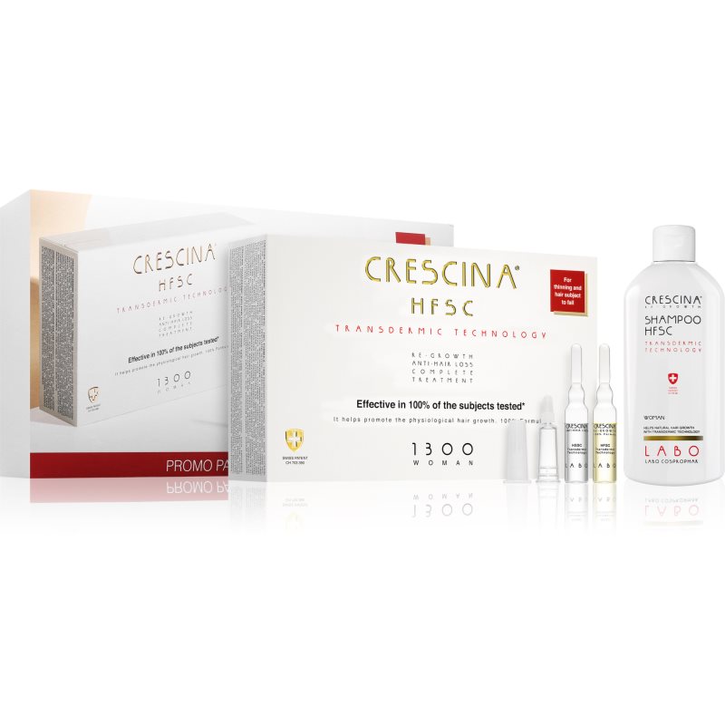 Crescina Transdermic 1300 Re-Growth and Anti-Hair Loss tratament pentru stimularea creșterii părului și anti-cădere pentru femei ambalaj economic