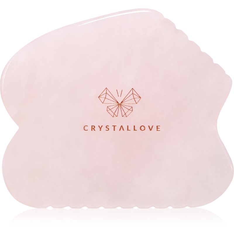 Crystallove Rose Quartz Contour Gua Sha accesoriu de masaj faciale 1 buc