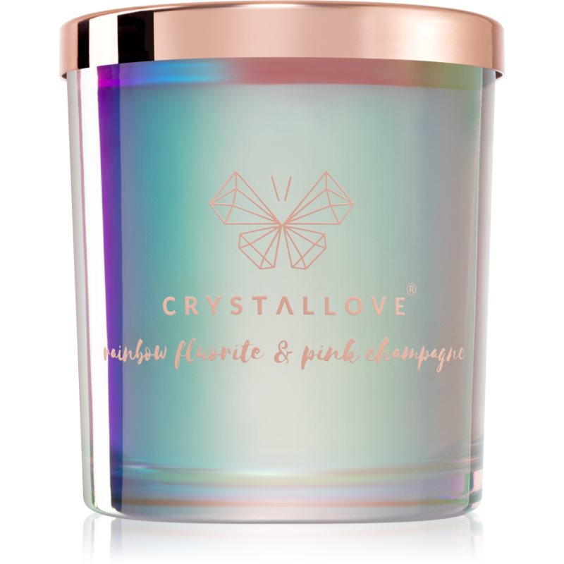 Crystallove Crystalized Scented Candle Rainbow Fluorite lumânare parfumată 220 g