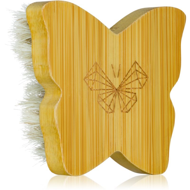 Crystallove Bamboo Butterfly Agave Face Brush Travel Size perie pentru masaj pentru fata si decolteu 1 buc