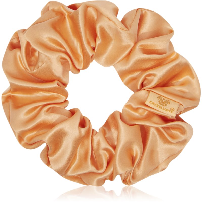 Crystallove Silk Scrunchie elastic pentru păr din mătase Peach fuzz 1 buc