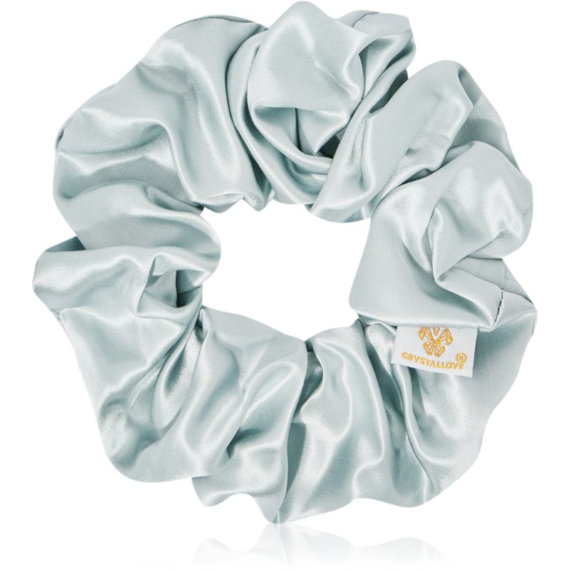 Crystallove Silk Scrunchie elastic pentru păr din mătase Amazonite 1 buc