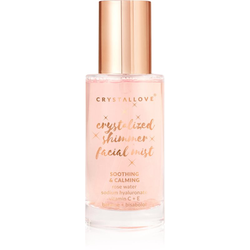 Crystallove Rose Quartz Shimmer Facial Mist lotiune pentru fata pentru o piele mai luminoasa 100 ml