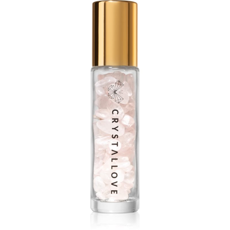 Crystallove Rose Quartz Oil Bottle roll-on cu cristale 10 ml