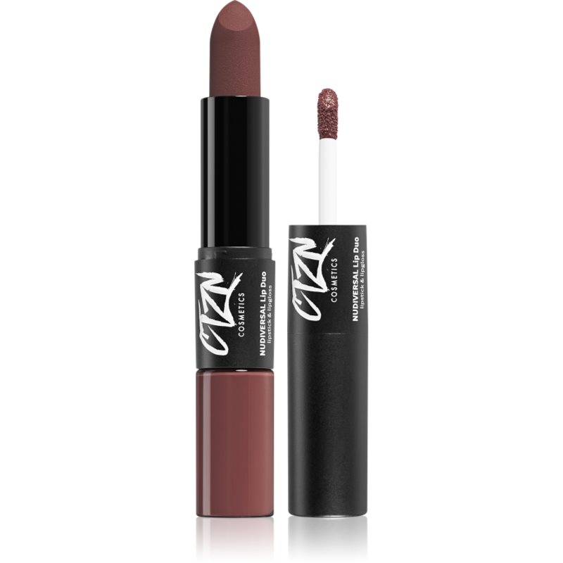 CTZN Nudiversal Lip Duo ruj rezistent si luciu de buze.