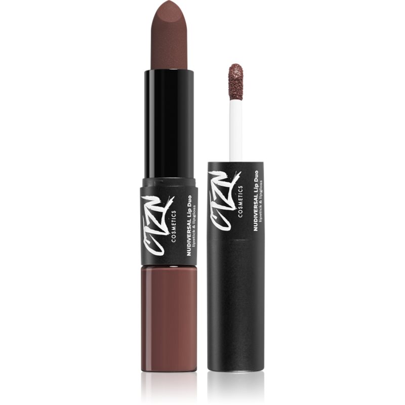CTZN Nudiversal Lip Duo ruj rezistent si luciu de buze.