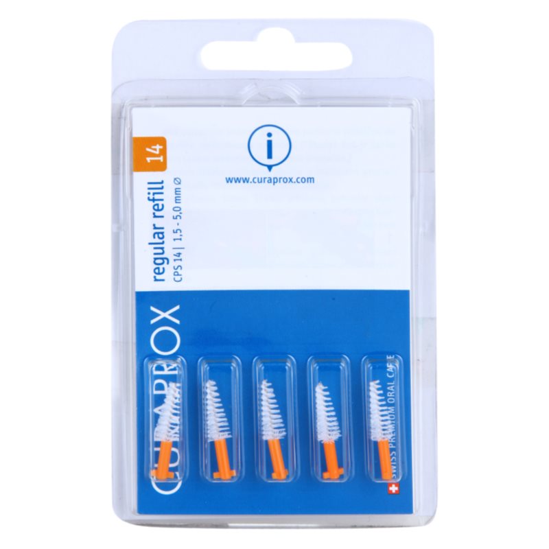 Curaprox Regular Refill CPS 14 konische Ersatz-Interdentalbürsten in der Blisterverpackung CPS 14 1,5 - 5,0 mm 5 St.