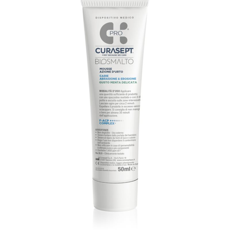 Curasept Biosmalto Mousse spuma pentru refacerea smaltului dintilor Delicate Mint 50 ml