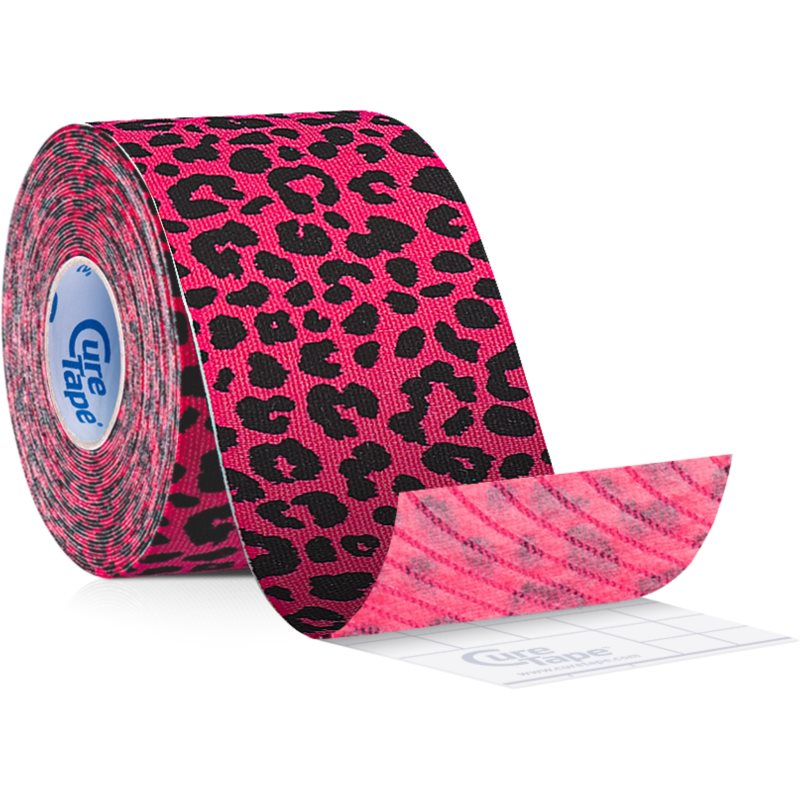 CureTape® Art bandă kinesiologică culoare Leopard Pink&Black 5 m CureTape® Art bandă kinesiologică culoare Leopard Pink&Black 5 m