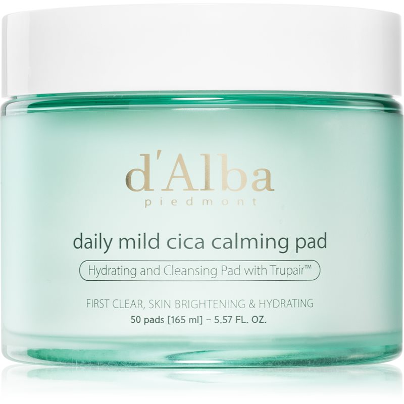 d'Alba Daily Mild Cica Calming Pad dischete calmante pentru o hidratare intensa 50 buc