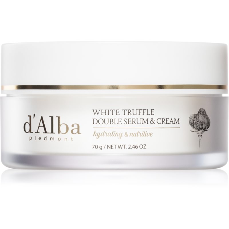 d'Alba White Truffle Double Serum &amp; Cream cremă de zi și ser cu efect de fermitate 2 in 1 70 g