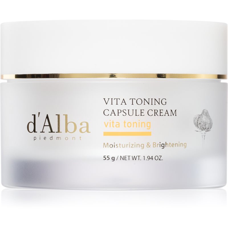 d'Alba Vita Toning Capsule Cream crema puternic hidratanta pentru o piele mai luminoasa 55 g