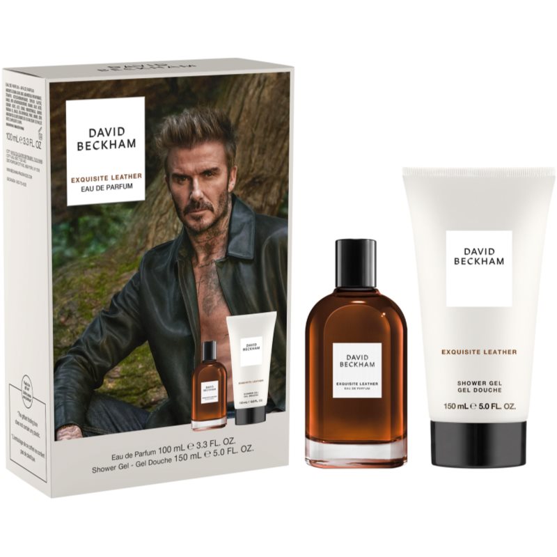 David Beckham Exquisite Leather set cadou pentru bărbați