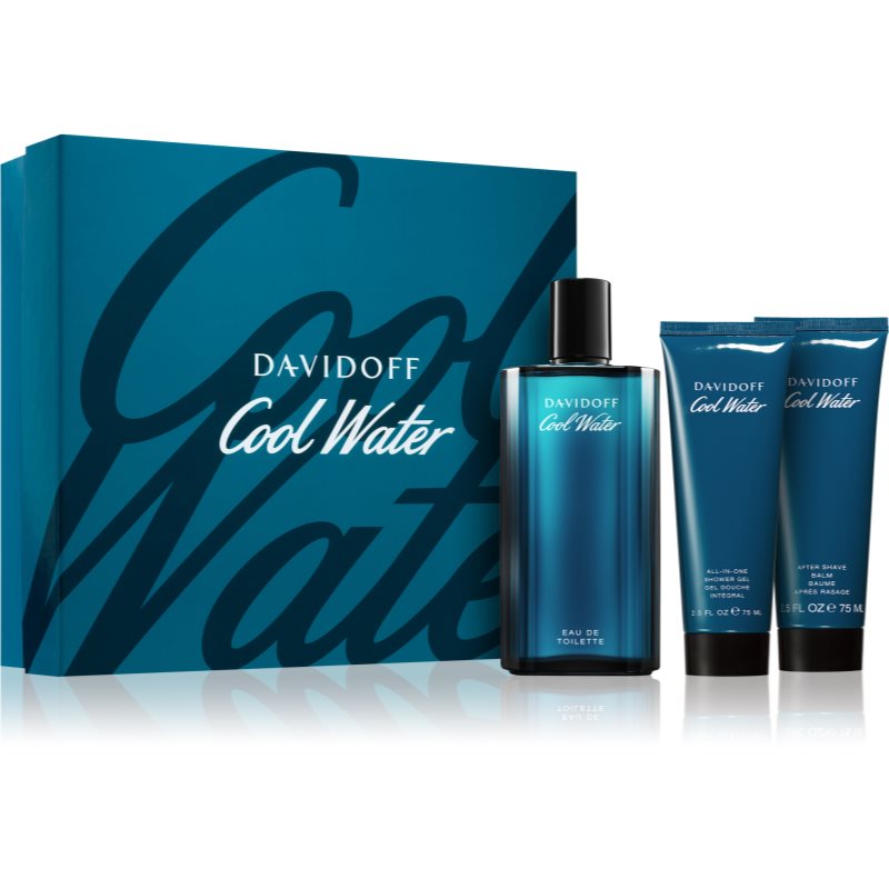 Davidoff Cool Water toaletní voda 125 ml + parfémovaný sprchový gel 75 ml + balzám po holení 75 ml