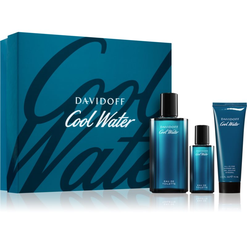 Davidoff Cool Water toaletní voda 75 ml + parfémovaný sprchový gel 50 ml + toaletní voda 15 ml