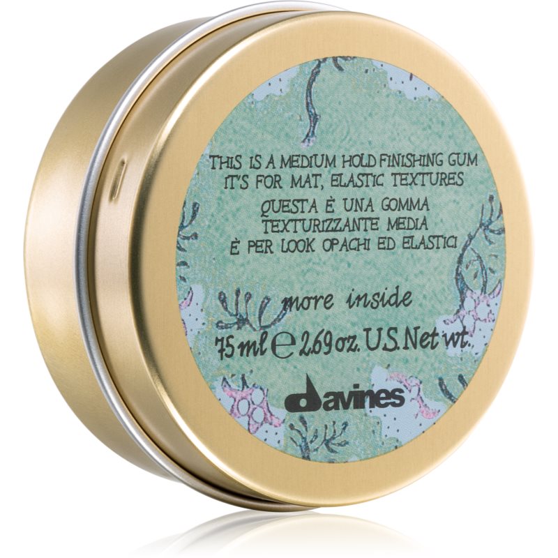 Davines More Inside Medium Hold Finishing Gum guma pentru styling pentru un aspect mat 75 ml Davines More Inside Medium Hold Finishing Gum guma pentru styling pentru un aspect mat 75 ml