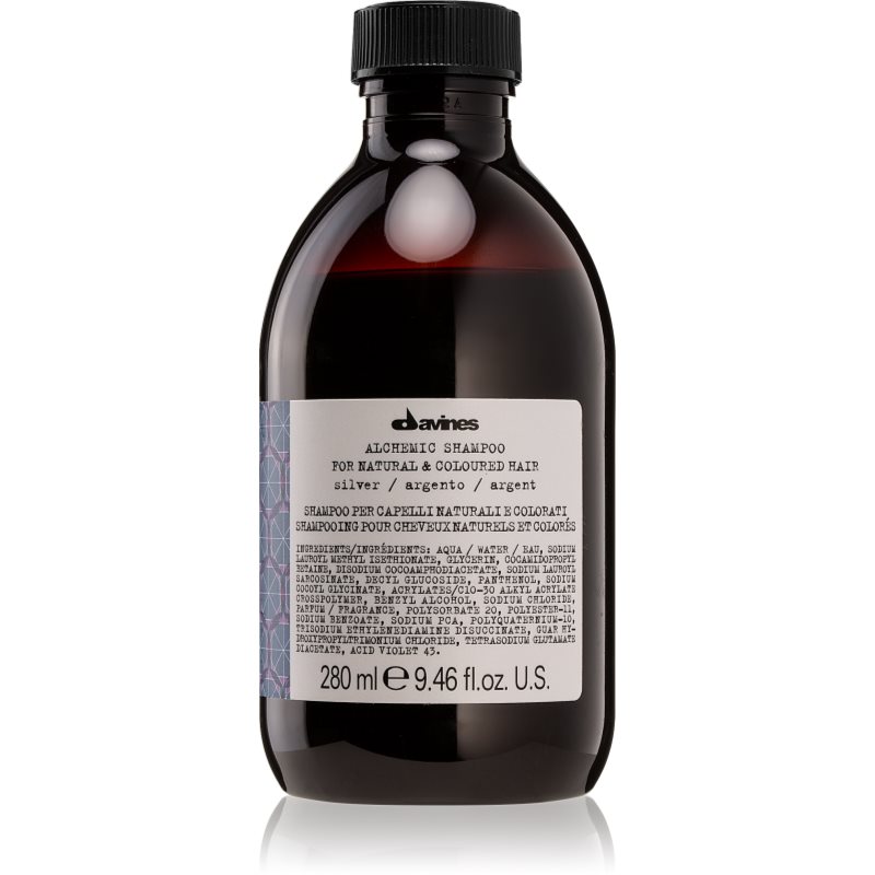 Davines Alchemic Shampoo Silver sampon hranitor pentru a evidentia culoarea parului 280 ml