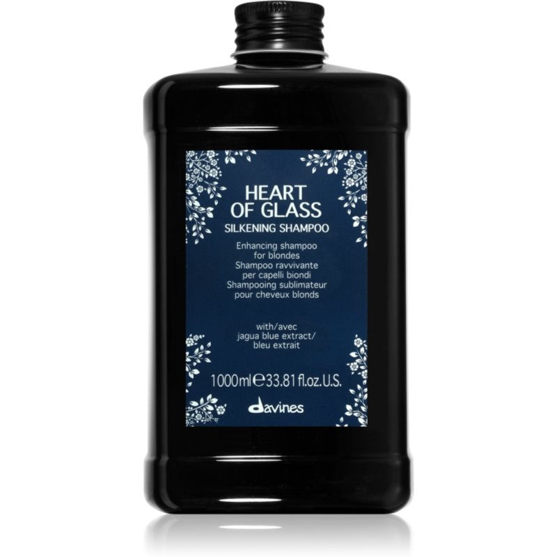 Davines Heart of Glass Silkening Shampoo sampon de curatare delicat pentru par blond 1000 ml