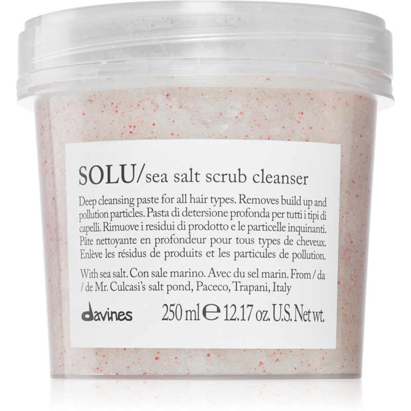 Davines Essential Haircare Solu Sea Salt Scrub Cleanser Exfoliant De Curatare Pentru Toate Tipurile De Par 250 Ml