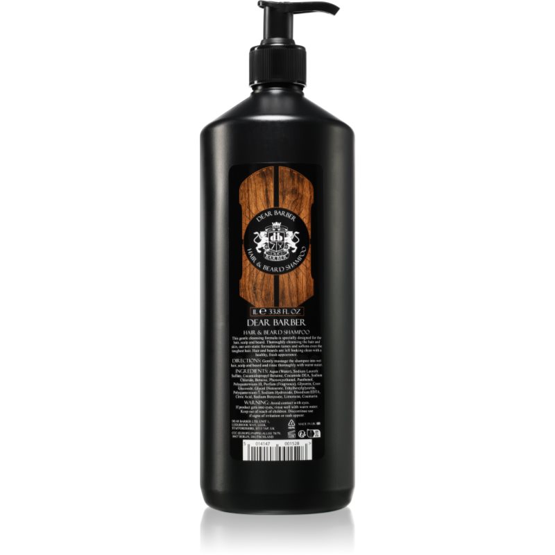 Dear Barber Shampoo șampon pentru păr și barbă 1000 ml