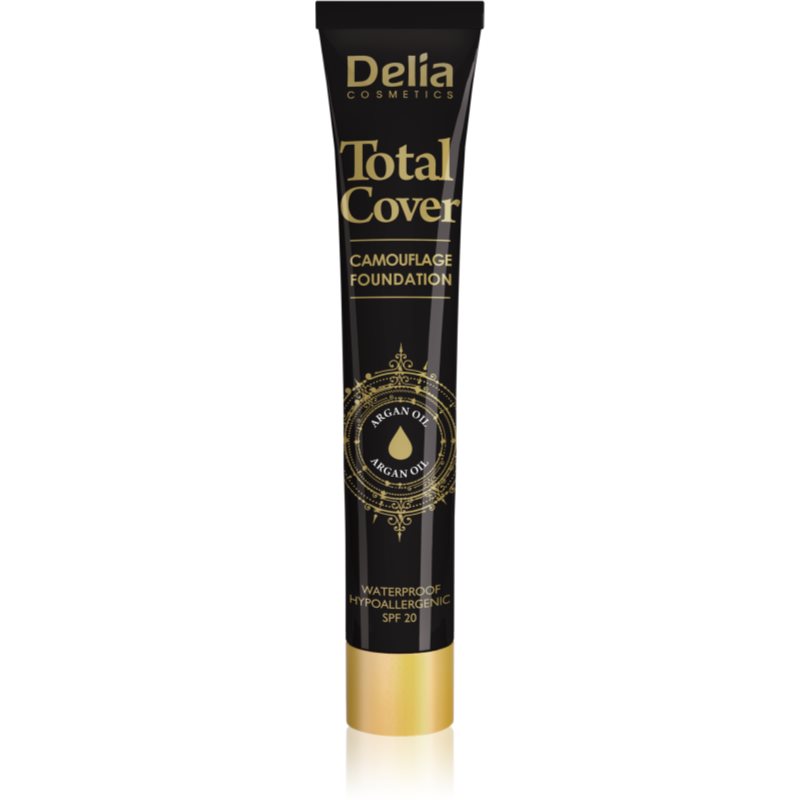Delia Cosmetics Total Cover machiaj rezistent la apa SPF 20 culoare 55 Natural 25 g