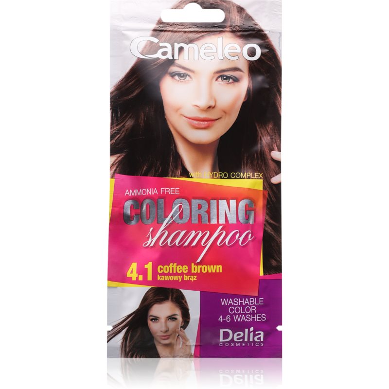 Delia Cosmetics Cameleo Coloring Shampoo șampon nuanțator pentru păr culoare 4.1 Coffee Brown 40 ml