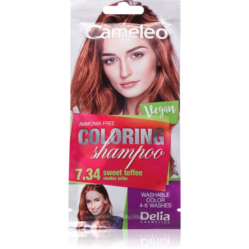 Delia Cosmetics Cameleo Coloring Shampoo șampon nuanțator pentru păr culoare 7.34 Sweet Toffee 40 ml