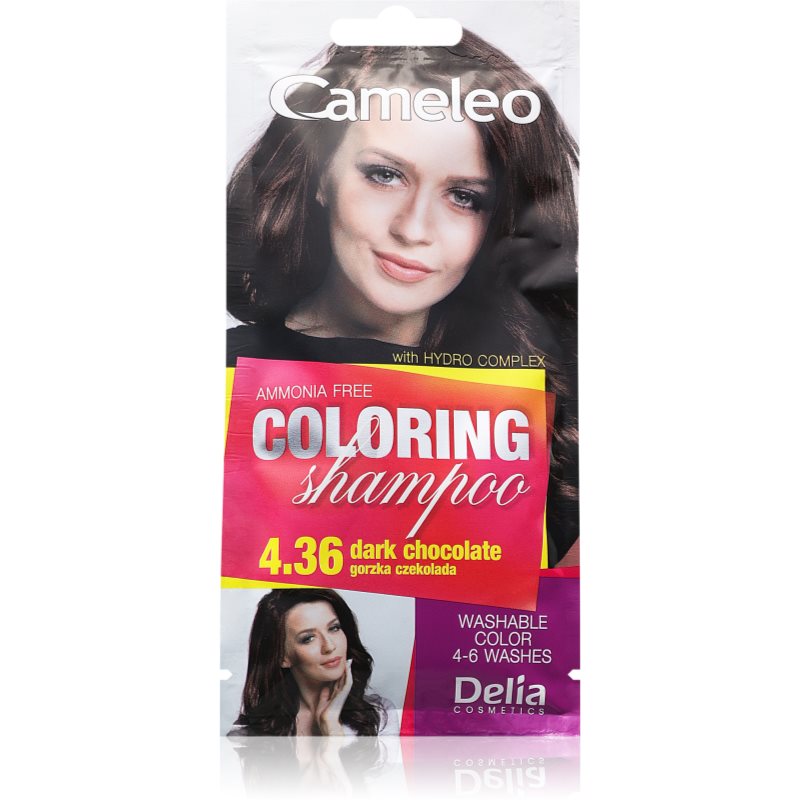 Delia Cosmetics Cameleo Coloring Shampoo șampon nuanțator pentru păr culoare 4.36 Dark Chocolate 40 ml