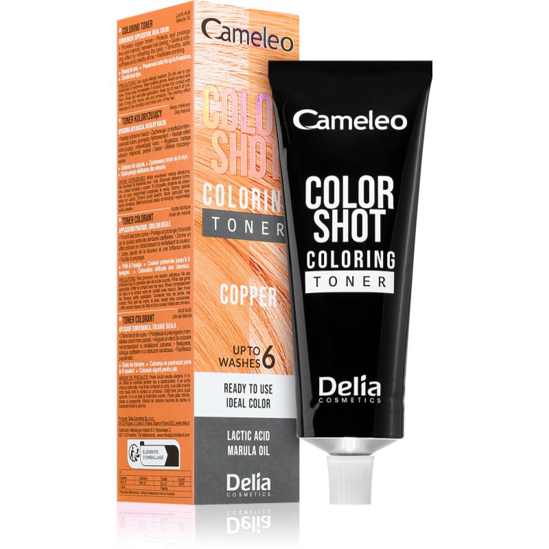 Delia Cosmetics Cameleo Color Shot toner color pentru păr culoare COPPER 60 ml