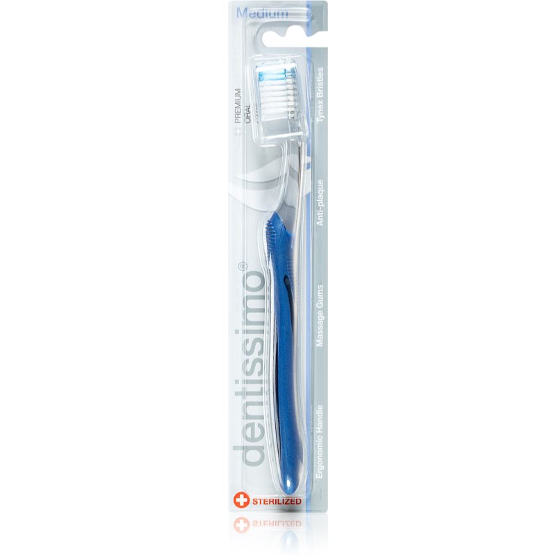 Dentissimo Toothbrushes Medium perie de dinti duritate medie culoare Dark blue 1 buc