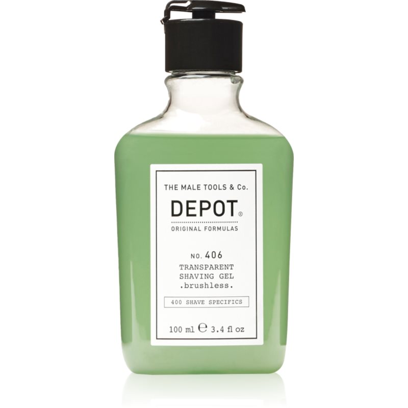 Depot No. 406 Transparent Shaving Gel gel pentru bărbierit brushless 100 ml