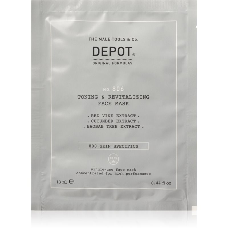 Depot No. 806 Toning & Revitalizing Face Mask masca faciala revitalizanta pentru barbati 12x13 ml