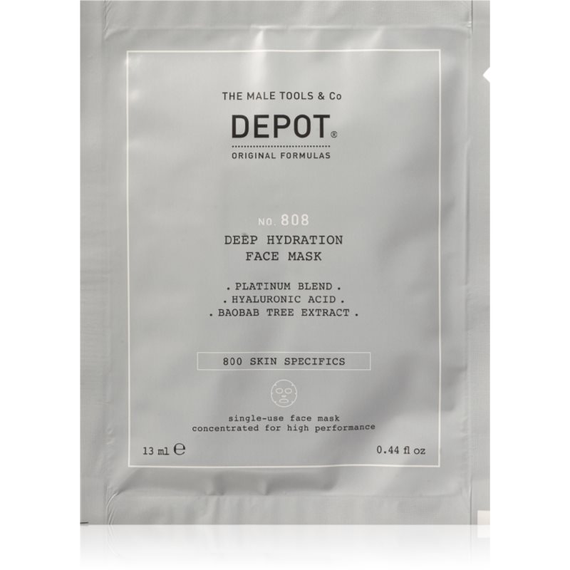 DEPOT 800 SKIN SPECIFICS NO. 808 DEEP HYDRATATION FACE MASK mască de hidratare profundă pentru barbati 12x13 ml