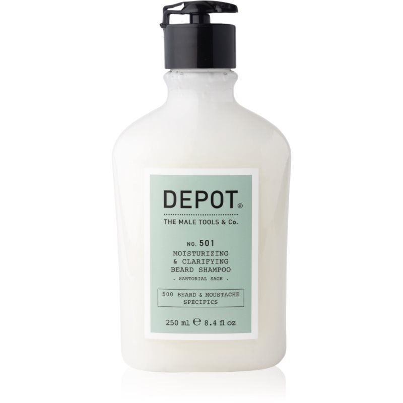 Depot 500 BEARD & MOUSTACHE SPECIFICS NO. 501 MOISTURIZING & CLARIFYING BEARD SHAMPOO sampon hidratant pentru barbă 250 ml