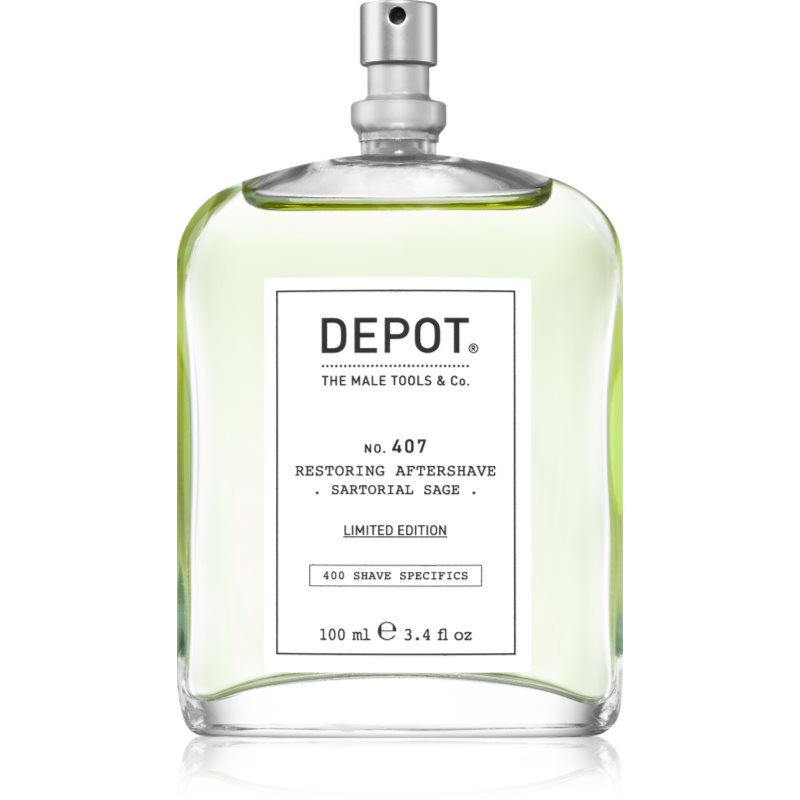 DEPOT 400 SHAVE SPECIFICS NO. 407 RESTORING AFTERSHAVE aftershave racoritor Sartorial Sage 100 ml