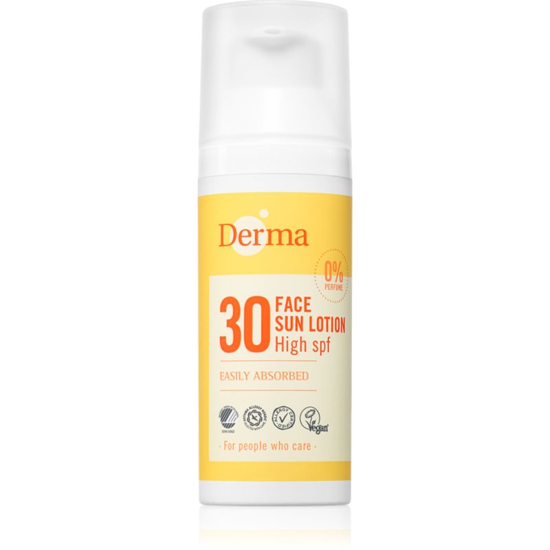 Derma Sun Lotion lotiune pentru bronzul fetei SPF 30 50 ml