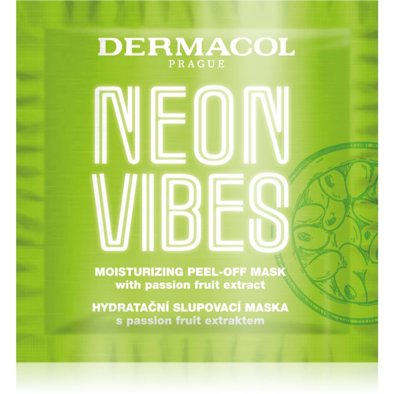 Dermacol Neon Vibes mască exfoliantă cu efect de hidratare 8 ml