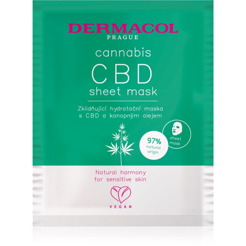 Dermacol Cannabis masca de celule cu efect hidratant si linistitor 1 buc