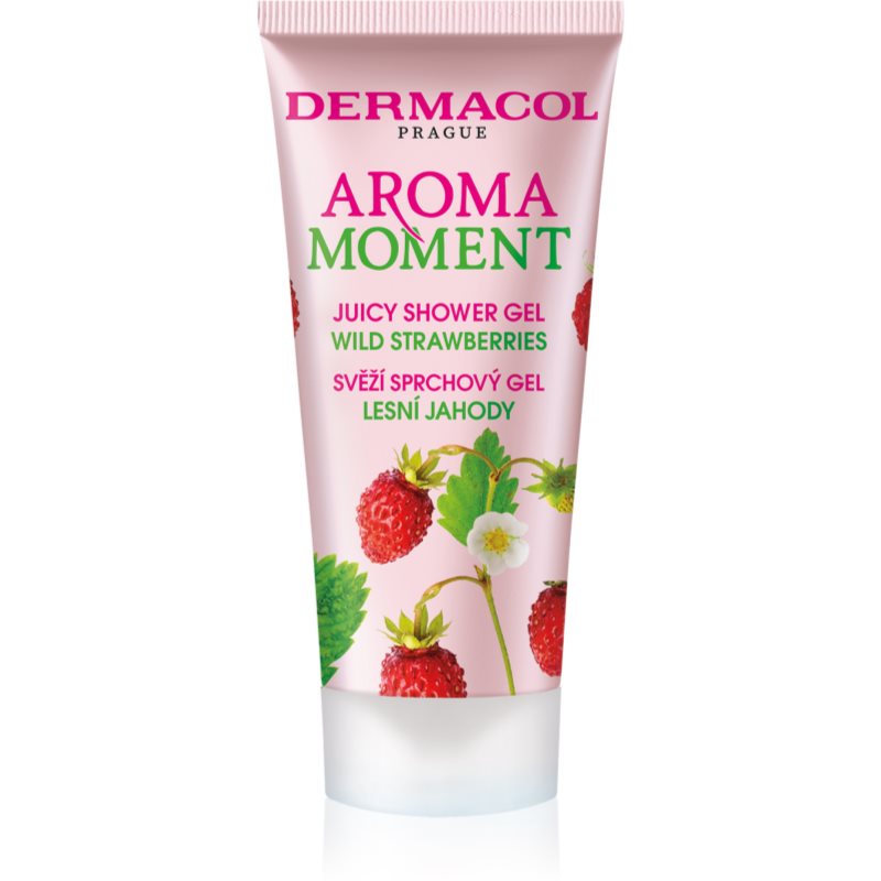 Dermacol Aroma Moment Wild Strawberries gel de dus racoritor pachet pentru calatorie 30 ml