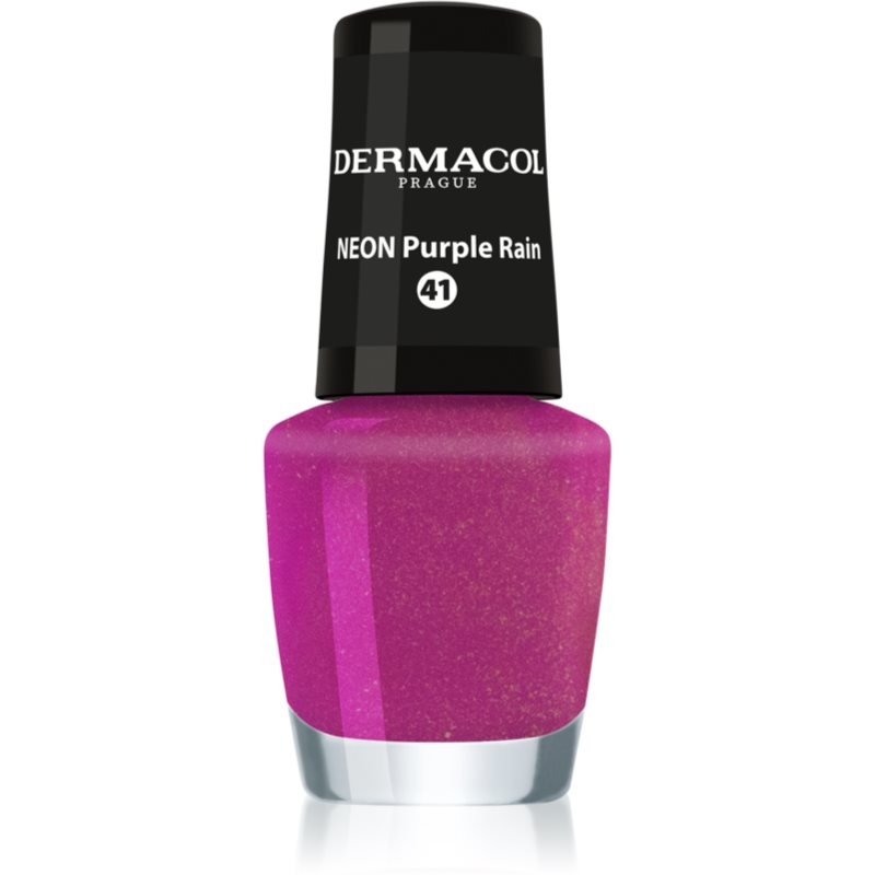 Dermacol Neon lac de unghii cu stralucire neon culoare 41 Purple Rain 5 ml