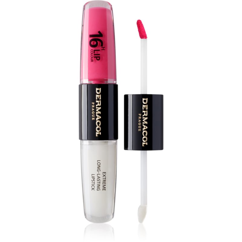 Dermacol 16H Lip Colour ruj rezistent si luciu de buze. culoare 18 Cotton Candy 2x4 ml