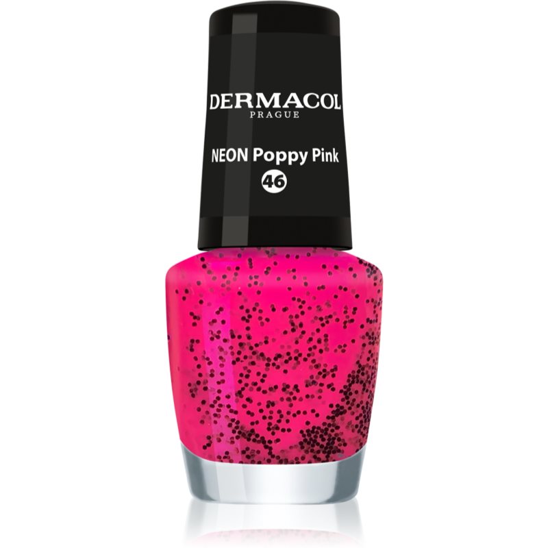 Dermacol Neon lac de unghii cu stralucire neon culoare 46 Poppy Pink 5 ml