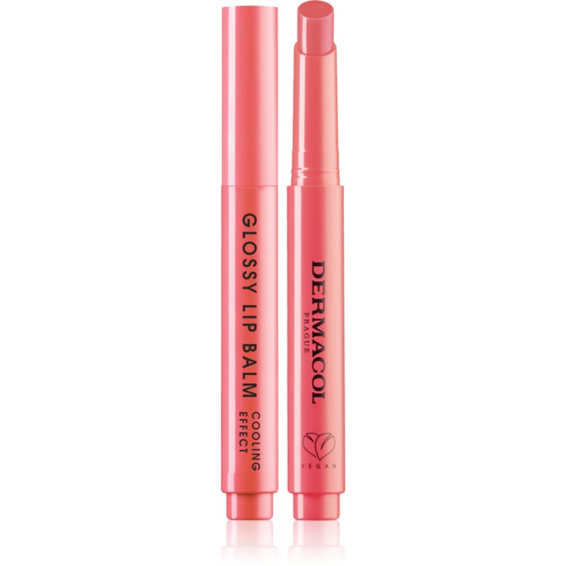 Dermacol Glossy Lip Balm luciu de buze de ingrijire cu efect racoritor parfum 05 Strawberry 2.2 g